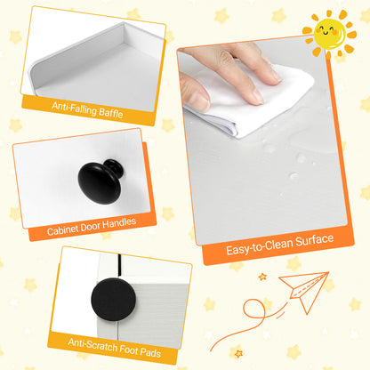 Kids Toy Storage and Bookshelf with Boxes and Open Shelves, White Kids Storage at Gallery Canada