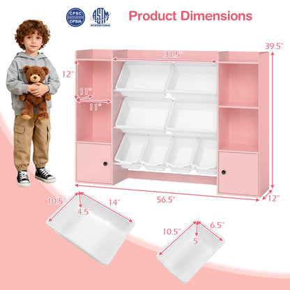 Kids Toy Storage Bookshelf With Boxes, Pink Kids Storage at Gallery Canada