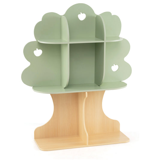 Kids Tree Bookshelf, 45" Tall, Freestanding Bookcase, Green Kids Storage Green at Gallery Canada