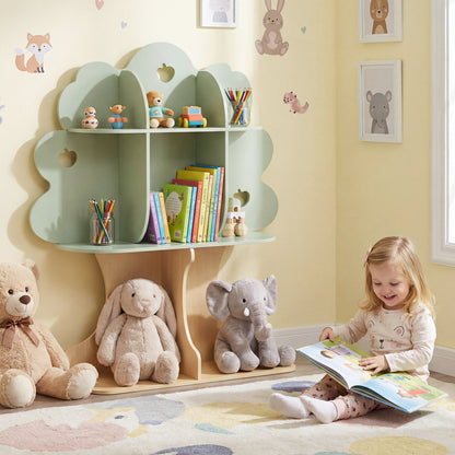 Kids Tree Bookshelf, 45" Tall, Freestanding Bookcase, Green Kids Storage at Gallery Canada