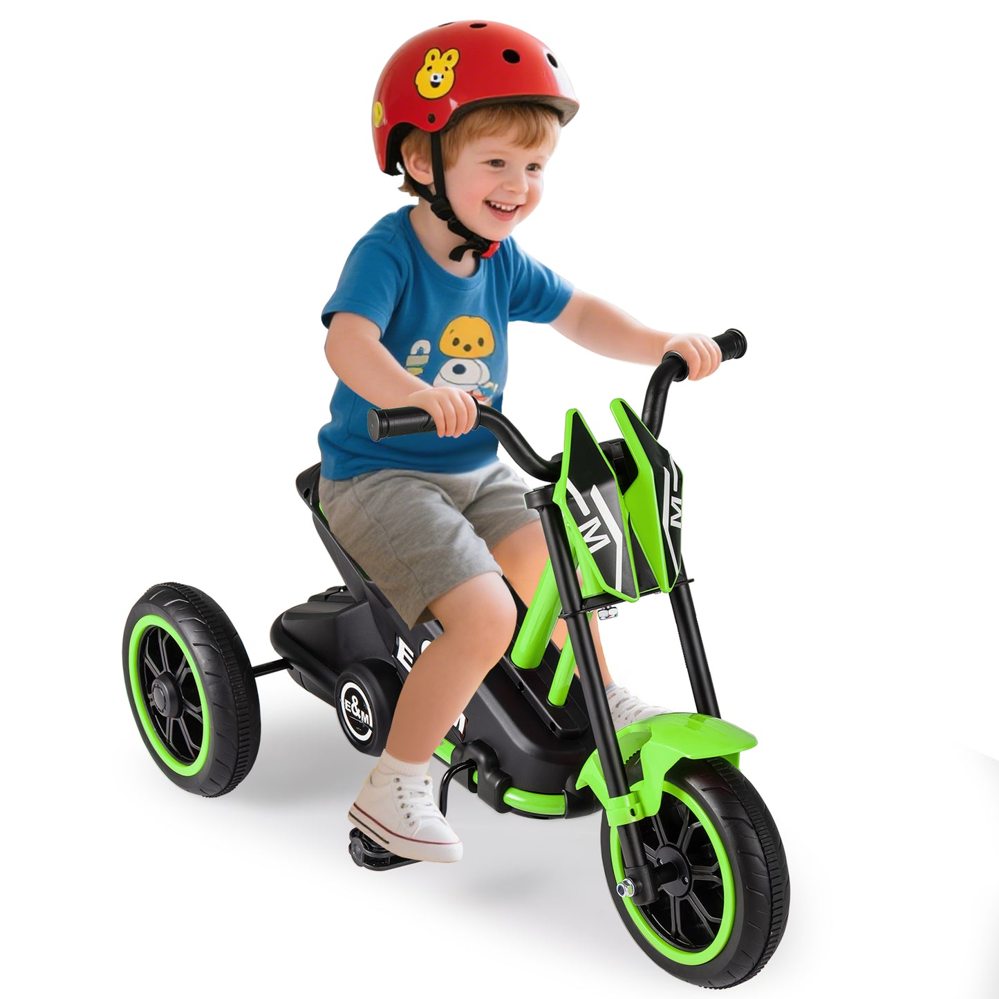 Kids Tricycle 3-Wheel Toddler Bike with Foot Pedals Forward Backward, Green Balance Bikes at Gallery Canada