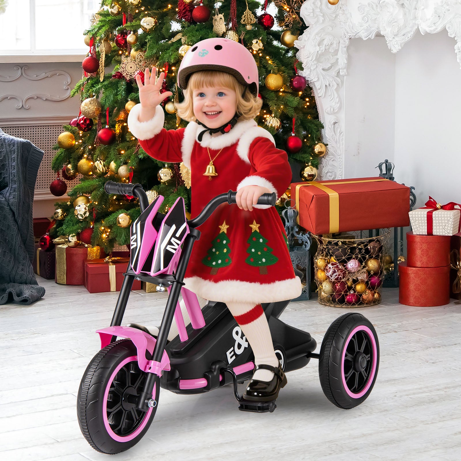 Kids Tricycle 3-Wheel Toddler Bike with Foot Pedals Forward Backward, Pink Balance Bikes at Gallery Canada