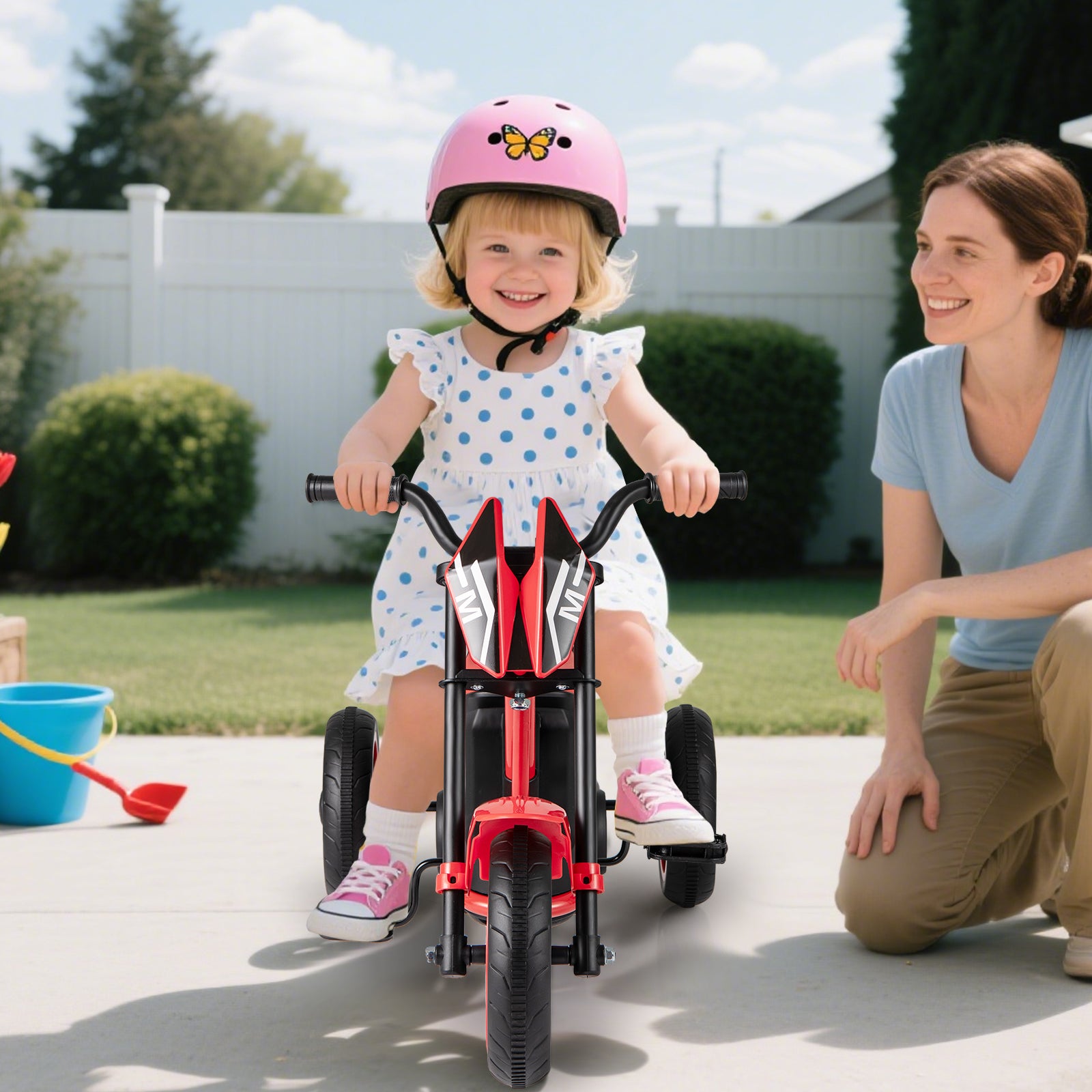 Kids Tricycle 3-Wheel Toddler Bike with Foot Pedals Forward Backward, Red Balance Bikes at Gallery Canada