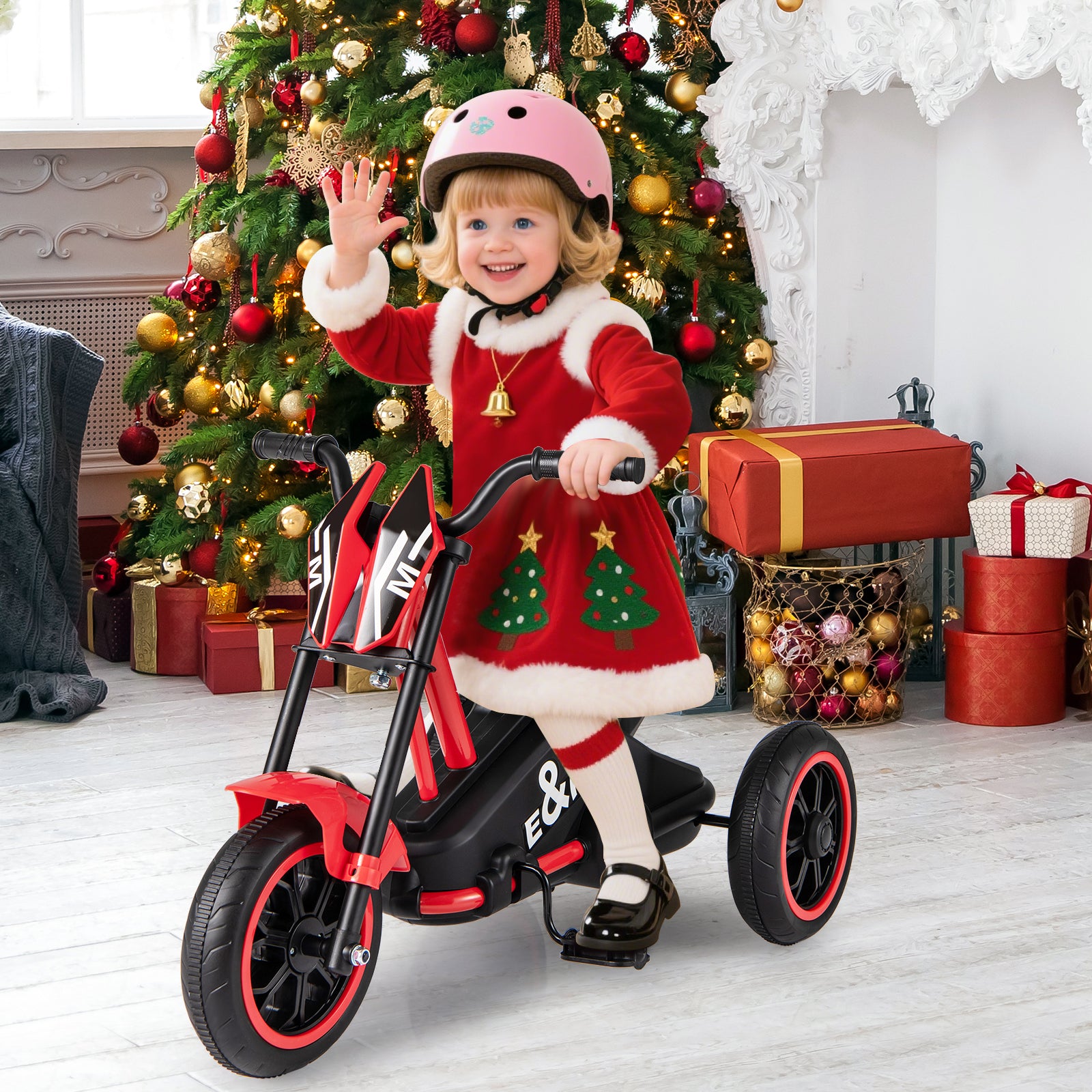 Kids Tricycle 3-Wheel Toddler Bike with Foot Pedals Forward Backward, Red Balance Bikes at Gallery Canada