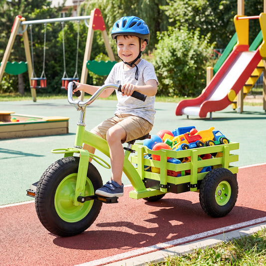 Kids Tricycle with 15 Inch Inflatable Rubber Tires , Green Kids Bike Green at Gallery Canada