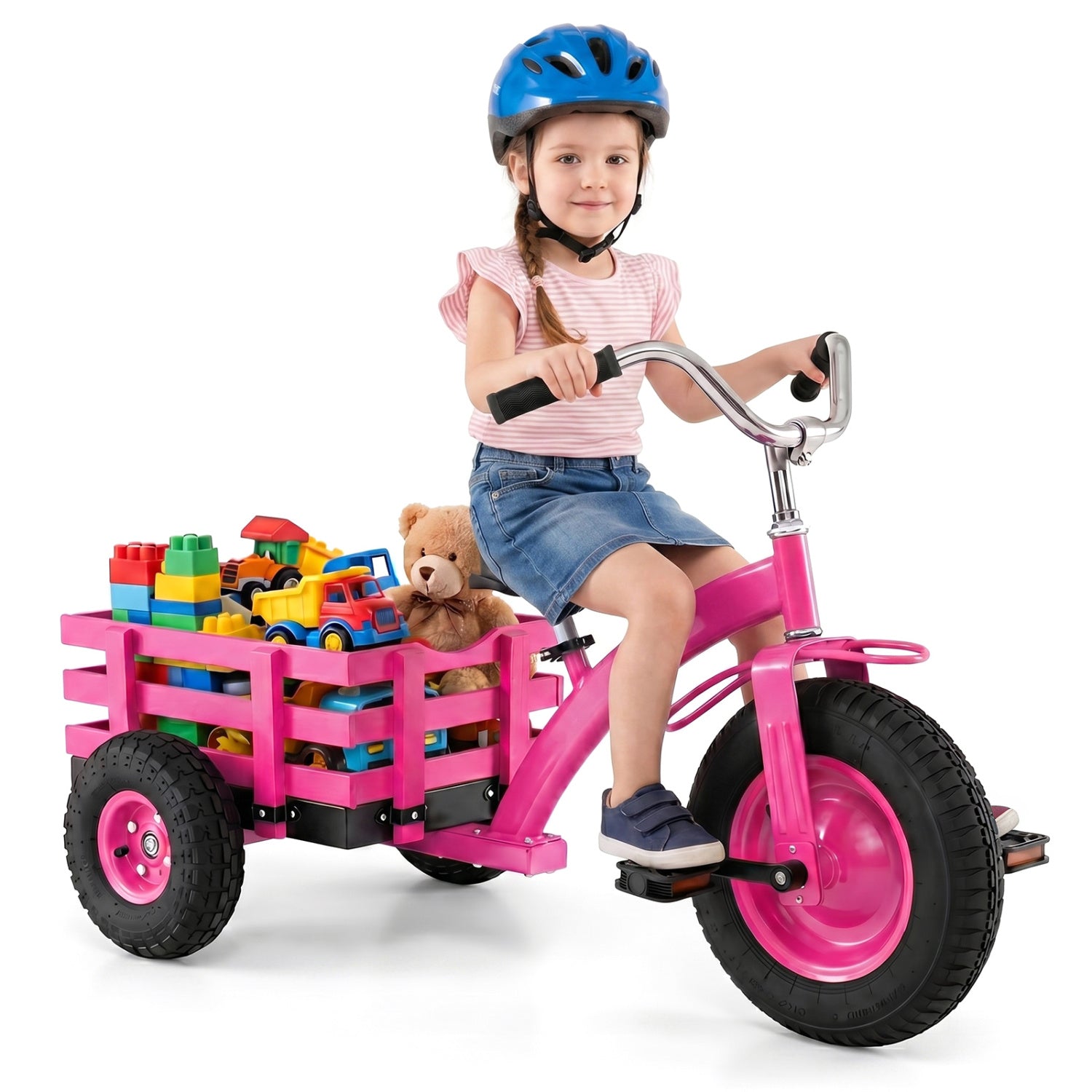 Kids Tricycle with 15 Inch Inflatable Rubber Tires , Pink Kids Bike at Gallery Canada