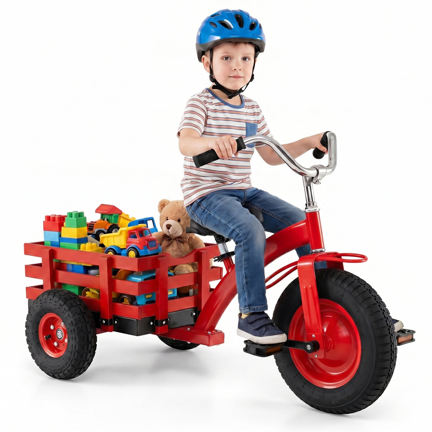 Kids Tricycle with 15 Inch Inflatable Rubber Tires, Red Kids Bike at Gallery Canada