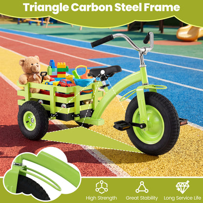 Kids Tricycle with 15 Inch Inflatable Rubber Tires , Green Kids Bike at Gallery Canada
