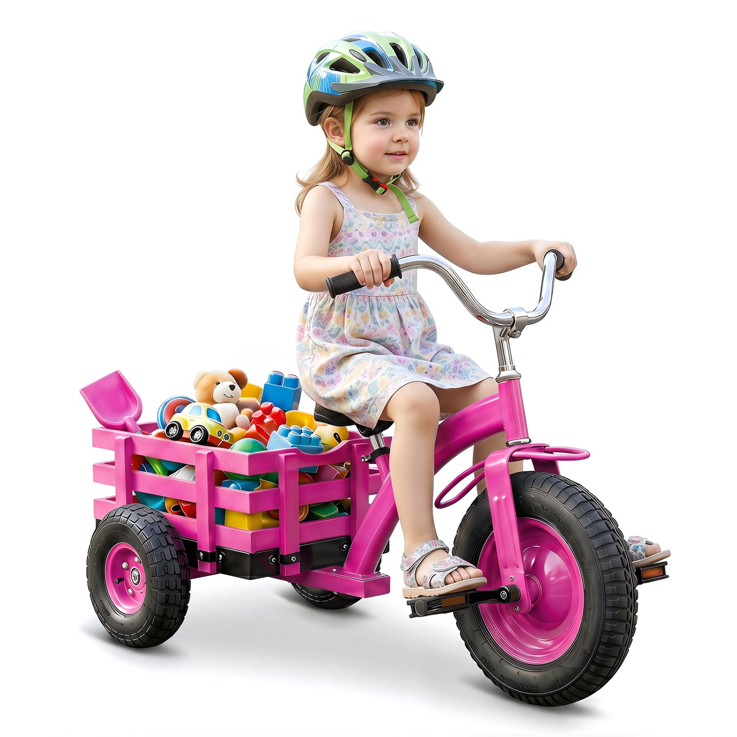 Kids Tricycle with 15 Inch Inflatable Rubber Tires , Pink Kids Bike at Gallery Canada