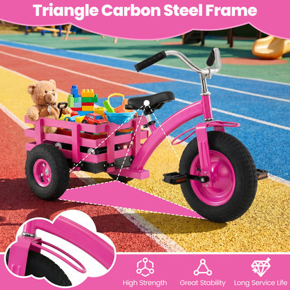Kids Tricycle with 15 Inch Inflatable Rubber Tires , Pink Kids Bike at Gallery Canada