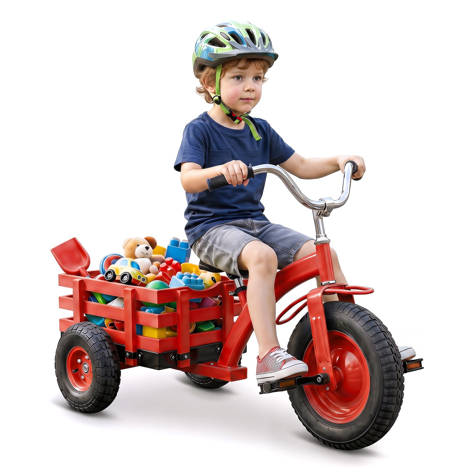 Kids Tricycle with 15 Inch Inflatable Rubber Tires, Red Kids Bike at Gallery Canada