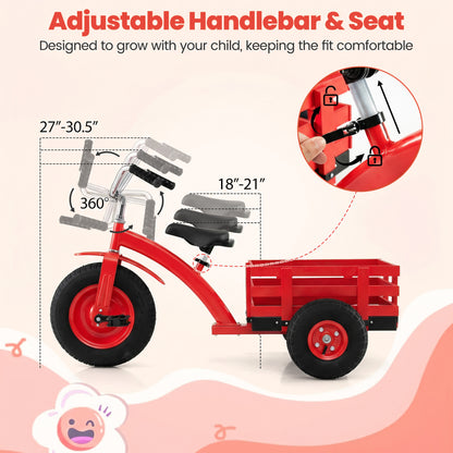 Kids Tricycle with 15 Inch Inflatable Rubber Tires, Red Kids Bike at Gallery Canada