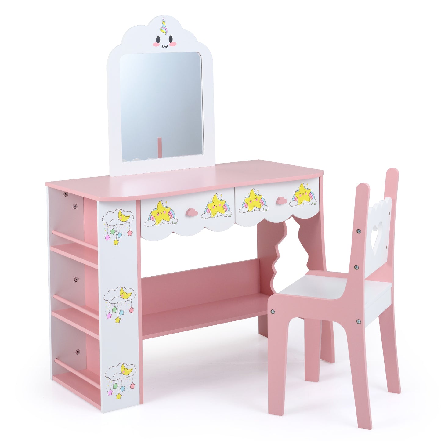 Kids Vanity Set With Mirror And Chair, White Kids Vanities at Gallery Canada