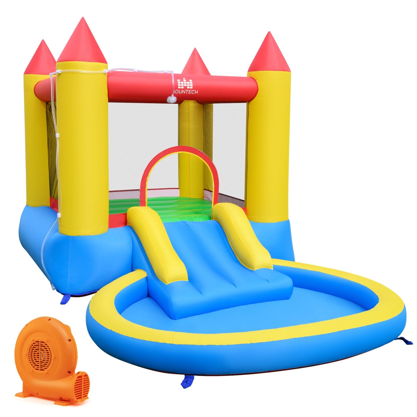 Kids Water Park Wet Dry Splash Pool, 380W Blower