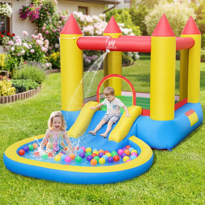 Kids Water Park Wet Dry Splash Pool, 380W Blower