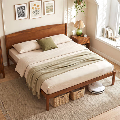 Cadre de lit plateforme en bois de taille king