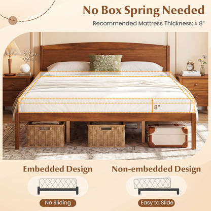 Cadre de lit plateforme en bois de taille king