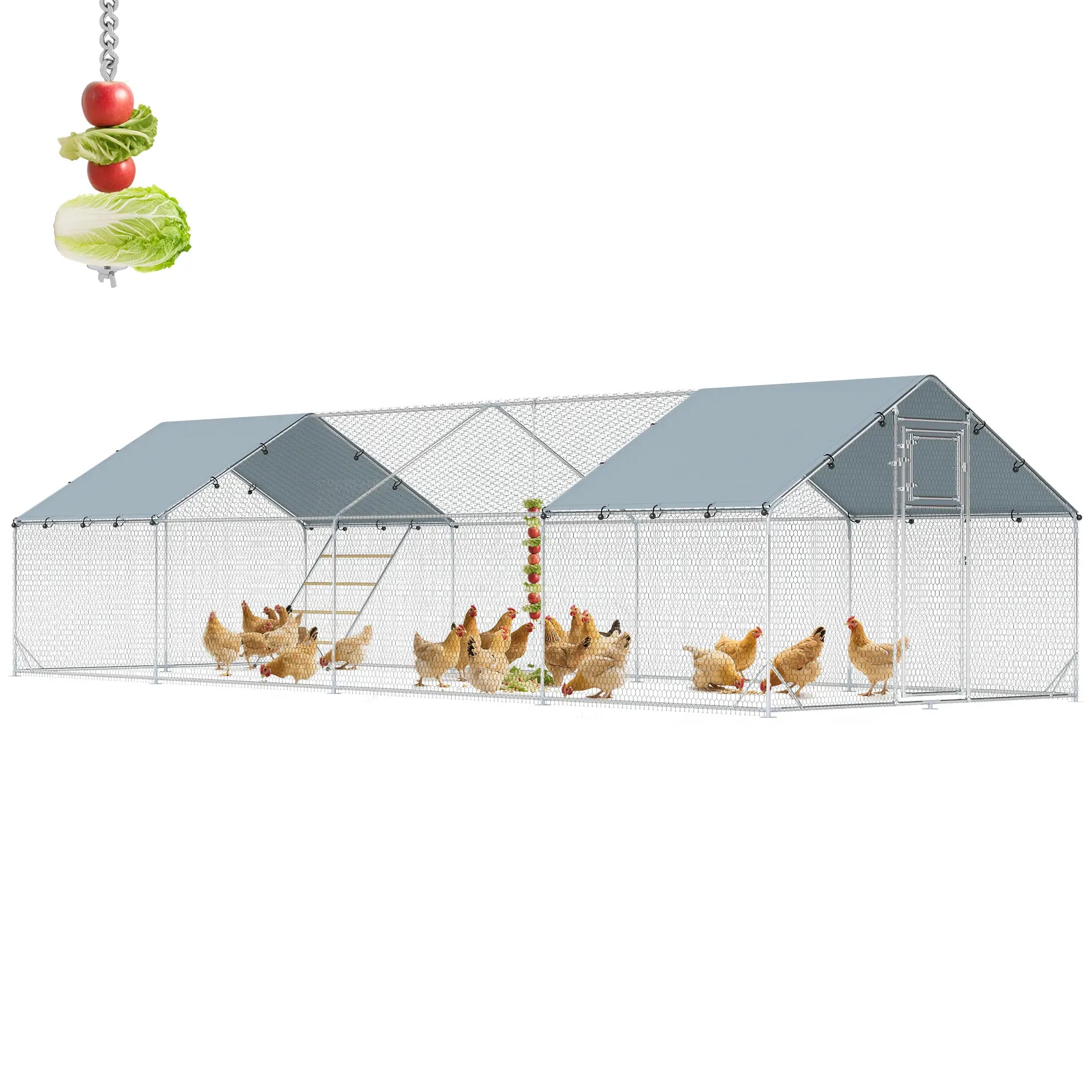Large Metal Chicken Run With Waterproof Cover, Feeding Door, Perch Chicken Coops at Gallery Canada