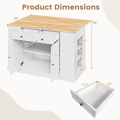 Kitchen Island With Storage, 2 Counter Height Solid Wood Bar Stools Kitchen & Dining at Gallery Canada