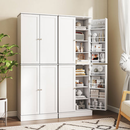 Kitchen Pantry Cabinet 65.5 Inch Freestanding Tall Buffet Cupboard, White Sideboards Cabinets & Buffets at Gallery Canada