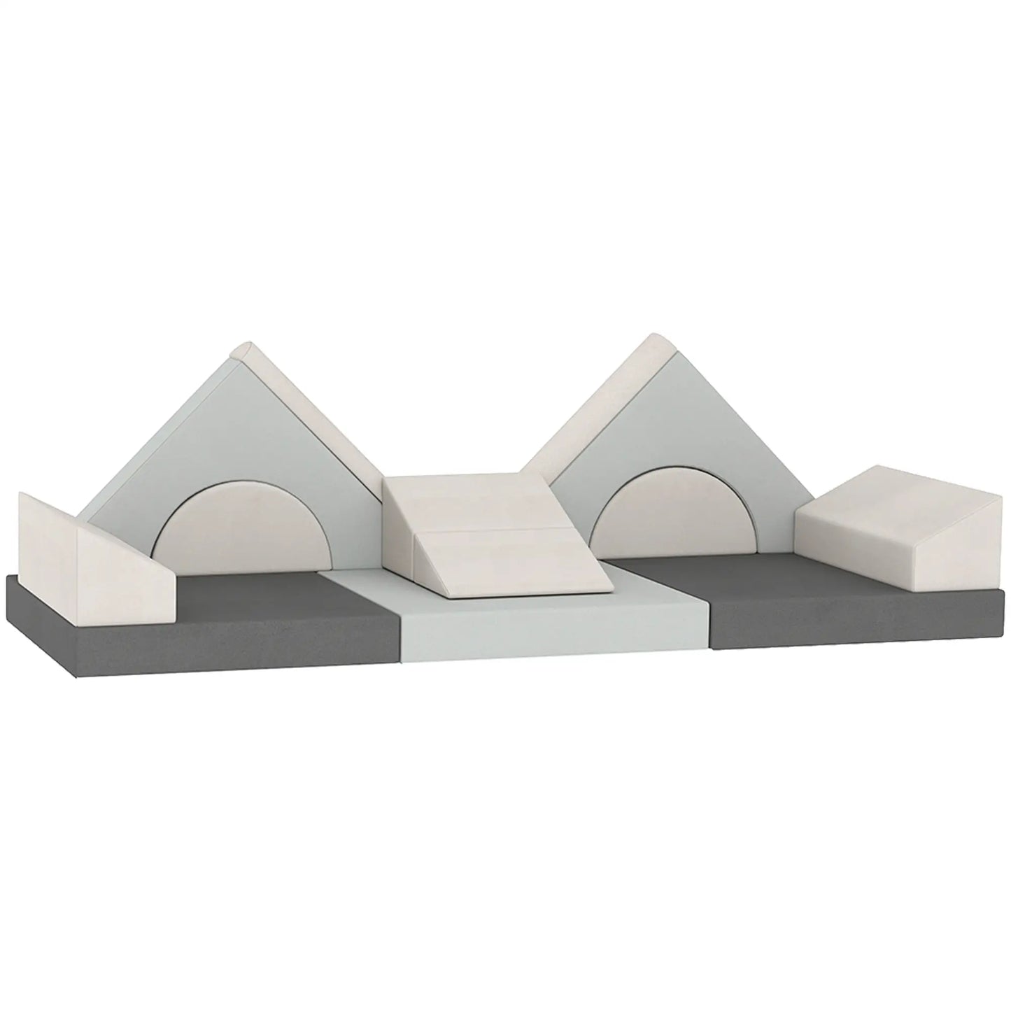 12 PCS Modular Kids Play Couch, Toddler Sectional Sofa, Grey Kids Gym & Playmats Light Grey, Dark Grey at Gallery Canada
