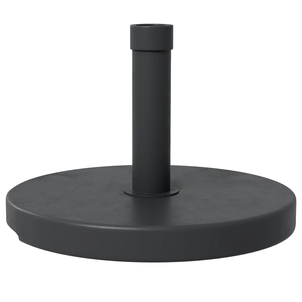 33 Lbs Concrete Parasol Base, 18.3" Round Umbrella Stand, Black Umbrella Bases Black at Gallery Canada