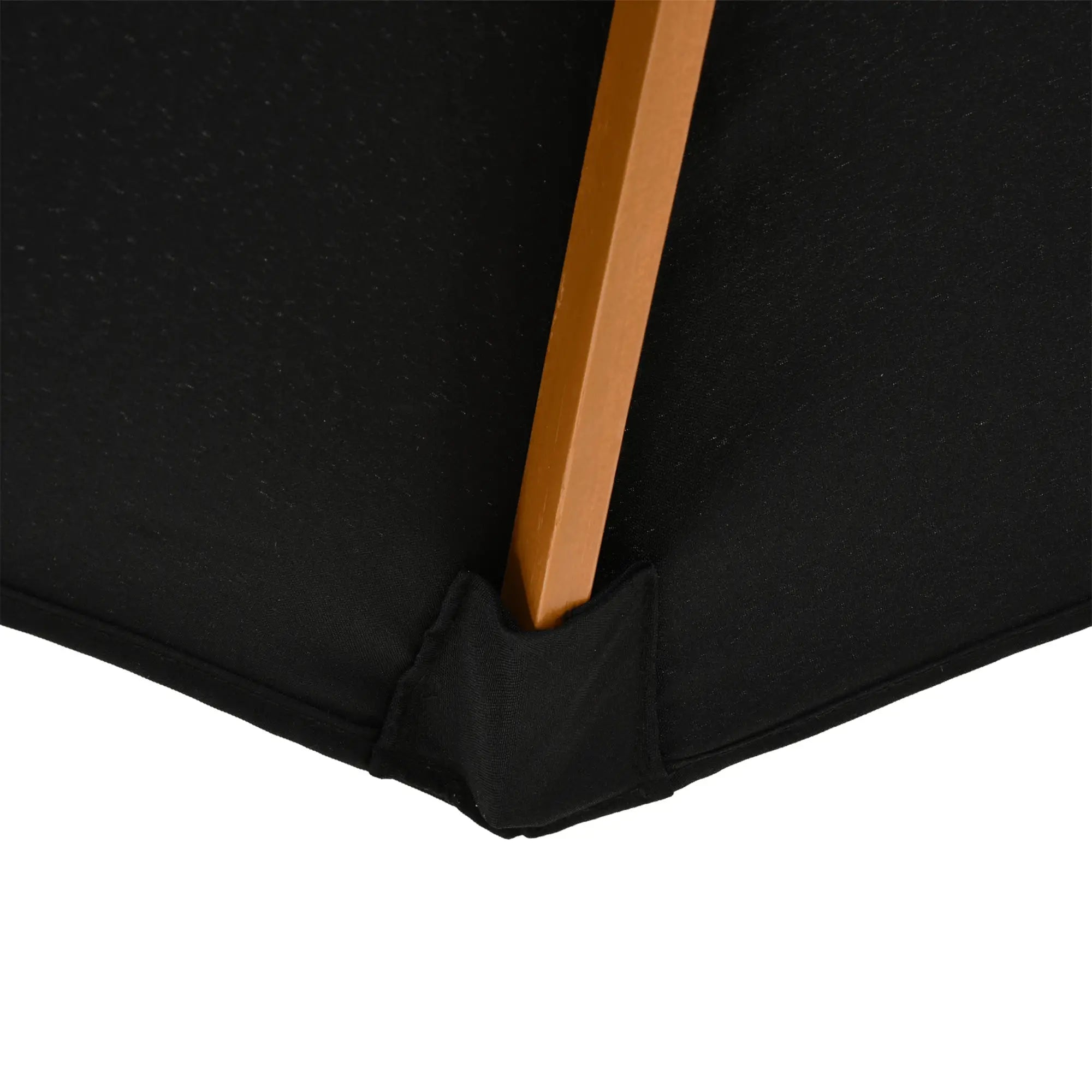 10' x 8' Wooden Patio Umbrella, Outdoor Sunshade Canopy, Black Sun Umbrellas at Gallery Canada