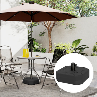 Square Patio Umbrella Base, 17.7" L x 17.7" W x 9.8" H, Black Umbrella Bases at Gallery Canada