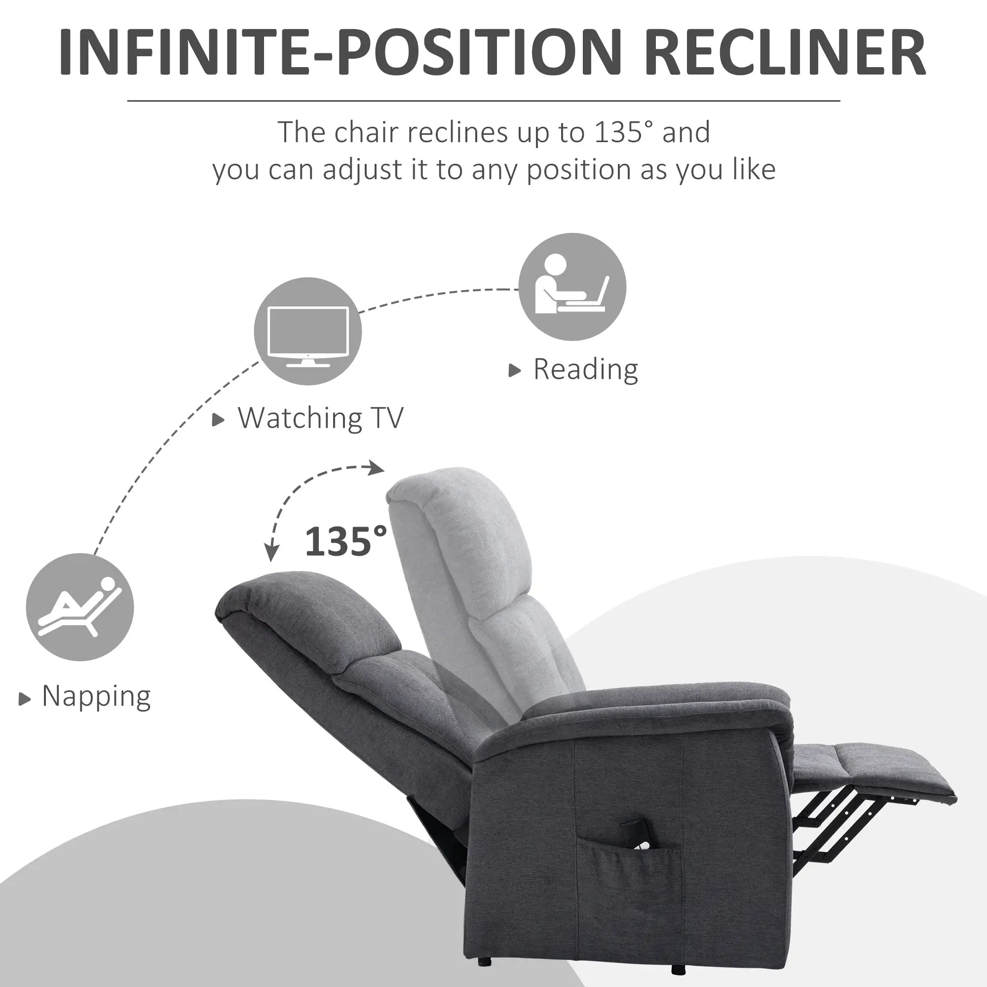 Power Lift Recliner Chair, Electric Elderly Sofa With Remote, Grey Electric Power Lift Chairs at Gallery Canada