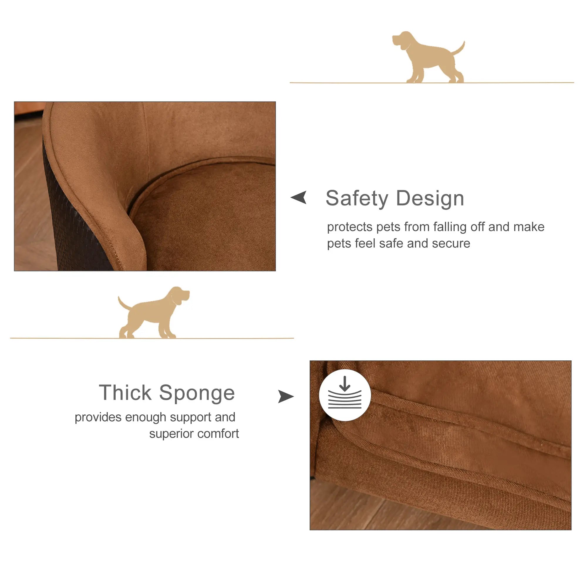 Dog Sofa, Cat Couch, Removable Washable Cushion, Miniature Dogs, White Dog Sofas at Gallery Canada