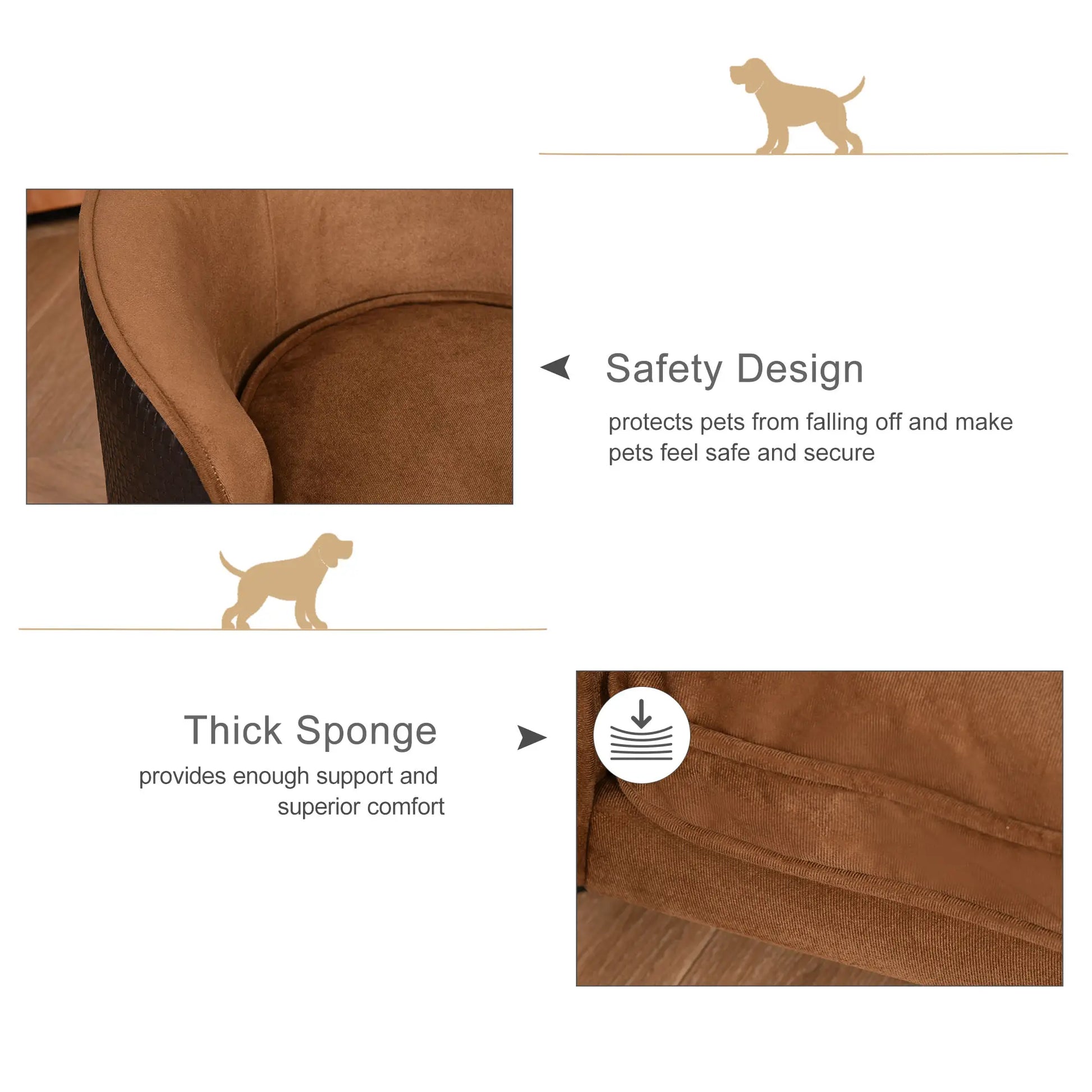 Dog Sofa, Cat Couch, Removable Washable Cushion, Miniature Dogs, White Dog Sofas at Gallery Canada