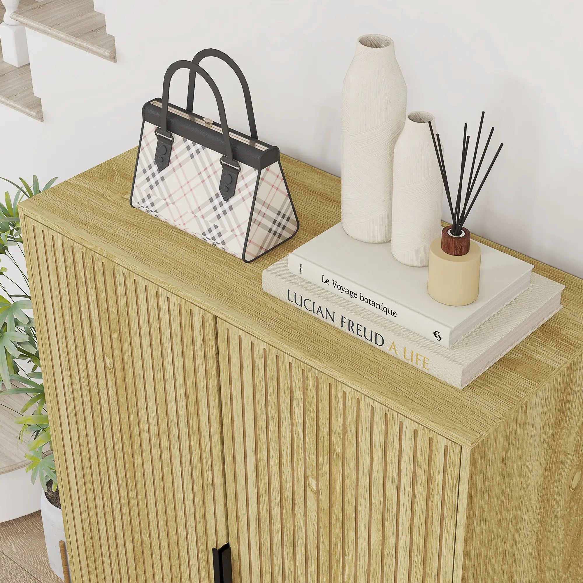 5-Tier Shoe Cabinet, Adjustable Shelves, 15 Pair Storage, Oak Shoe Storage Cabinets & Racks at Gallery Canada