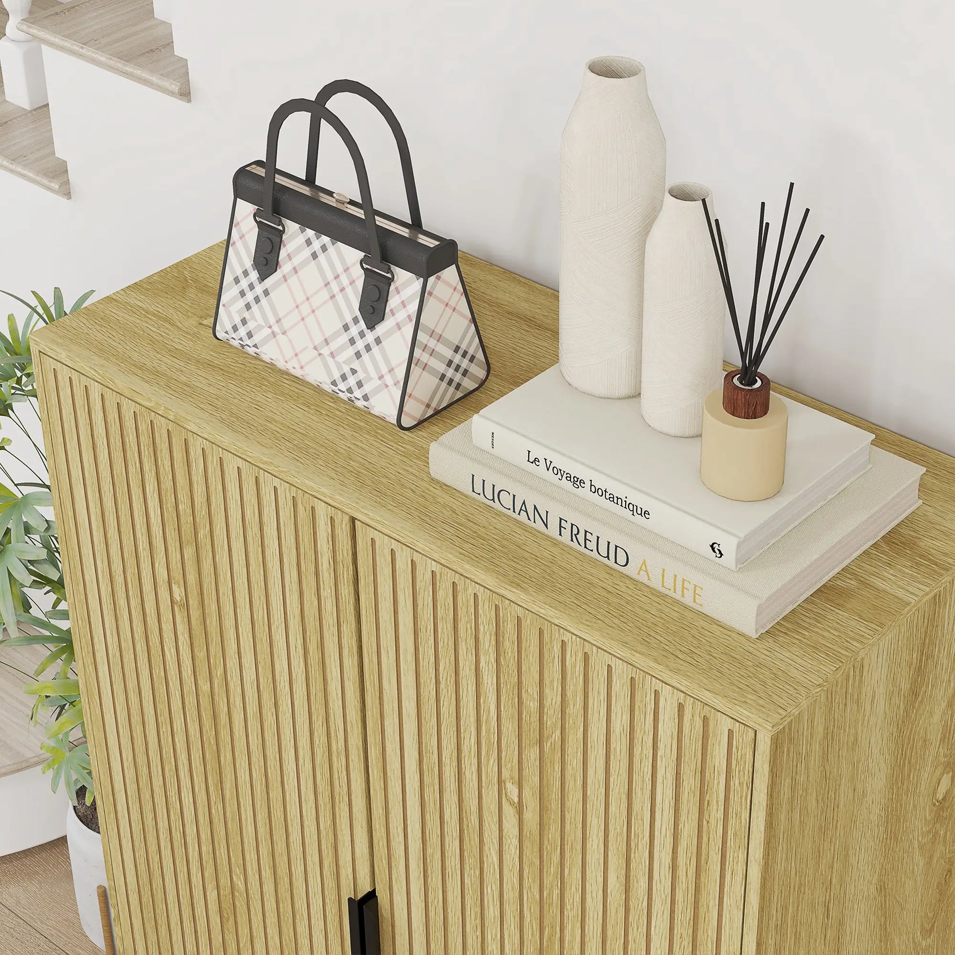 5-Tier Shoe Cabinet, Adjustable Shelves, 15 Pair Storage, Oak Shoe Storage Cabinets & Racks at Gallery Canada