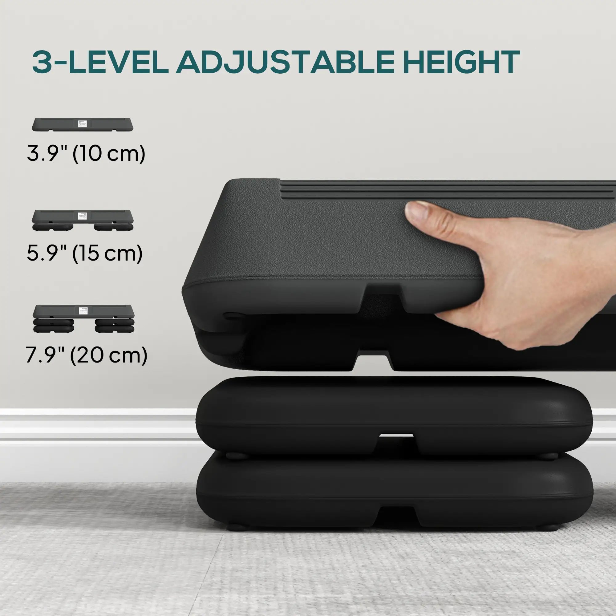 Adjustable Aerobic Stepper, 3-Level 4