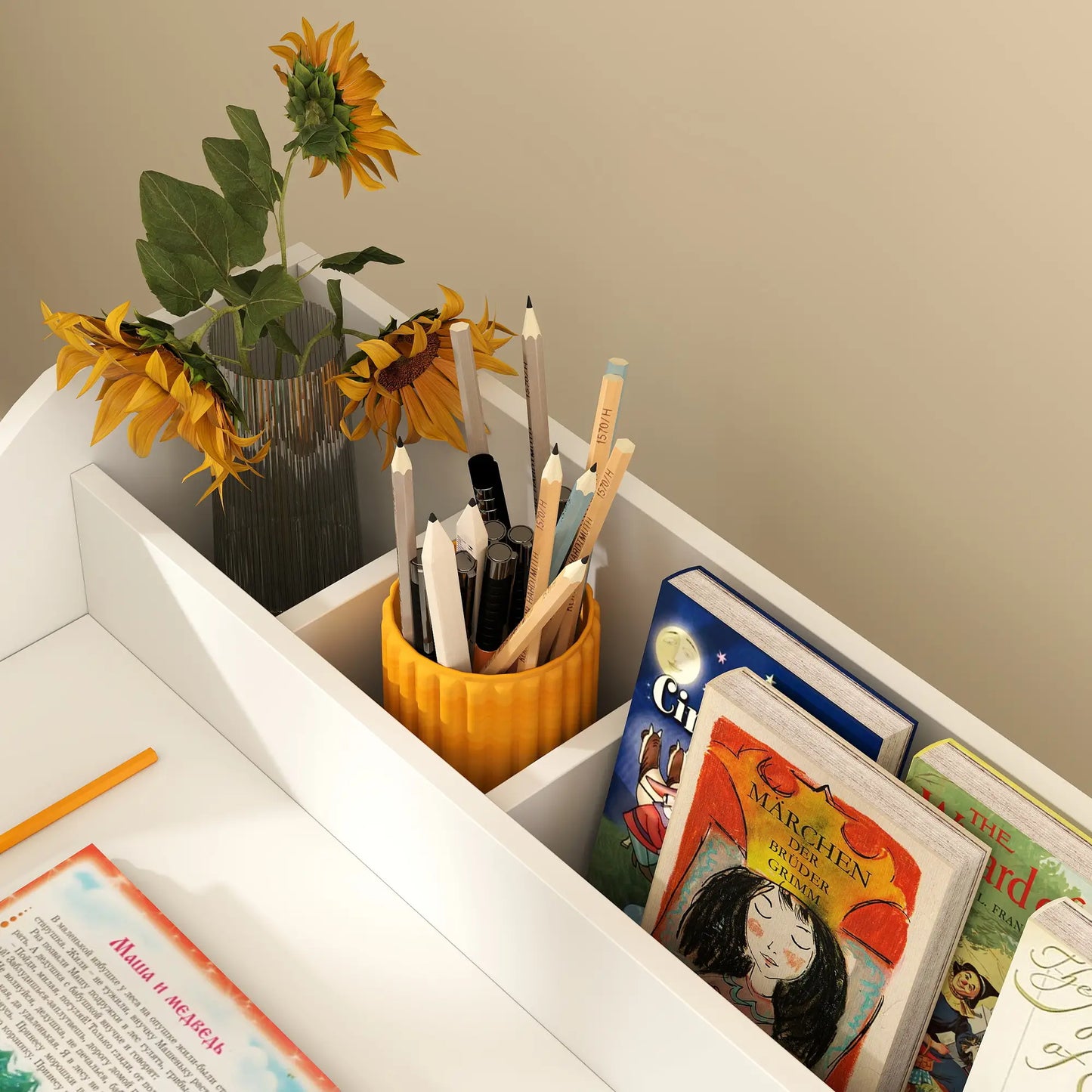 Kids Desk and Chair Set with Storage, 3-8 Years, White Kids Desk Sets at Gallery Canada