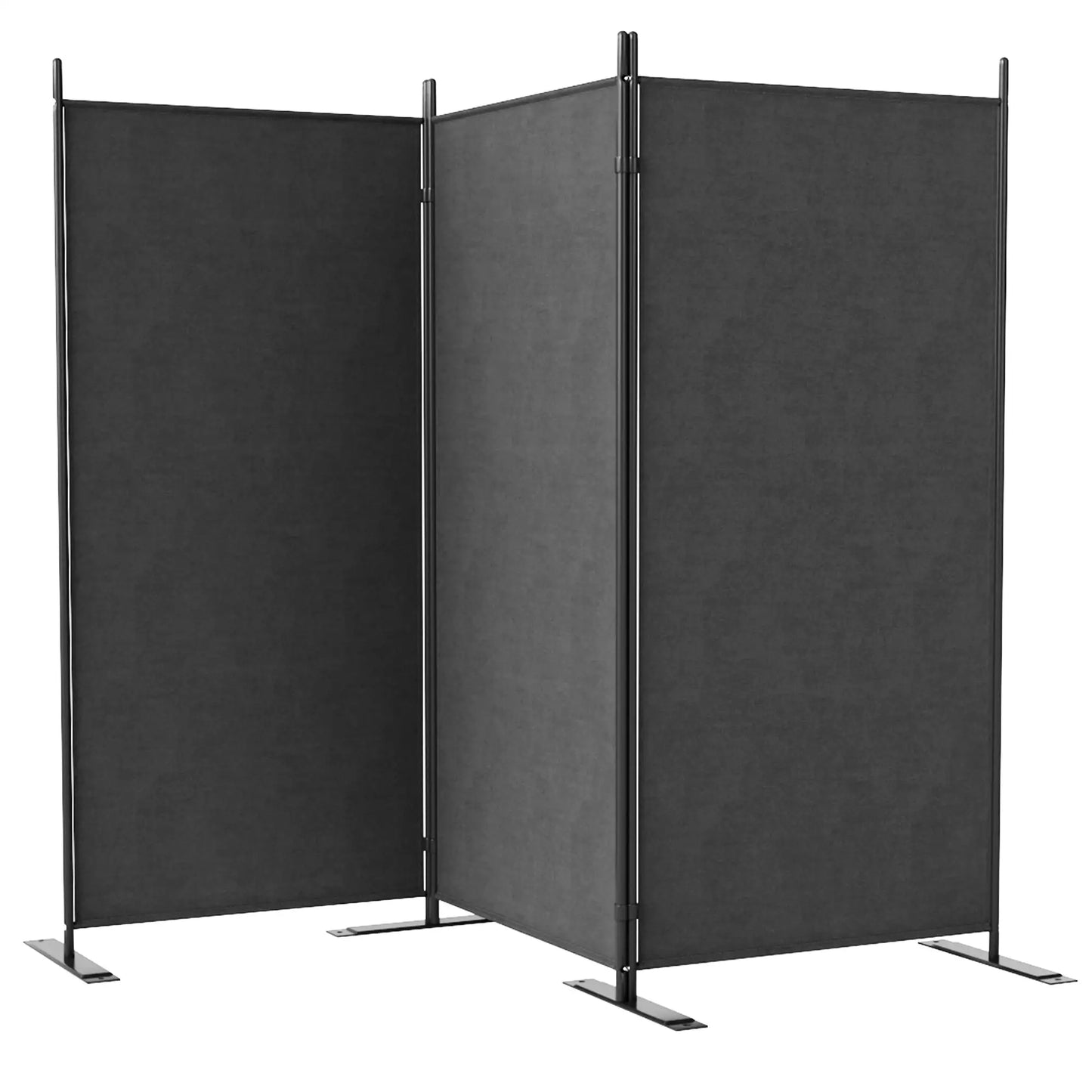3 Panel Folding Privacy Screen, 5.8FT Tall, UV30+ Protection, Dark Grey Side Awnings Dark Grey at Gallery Canada