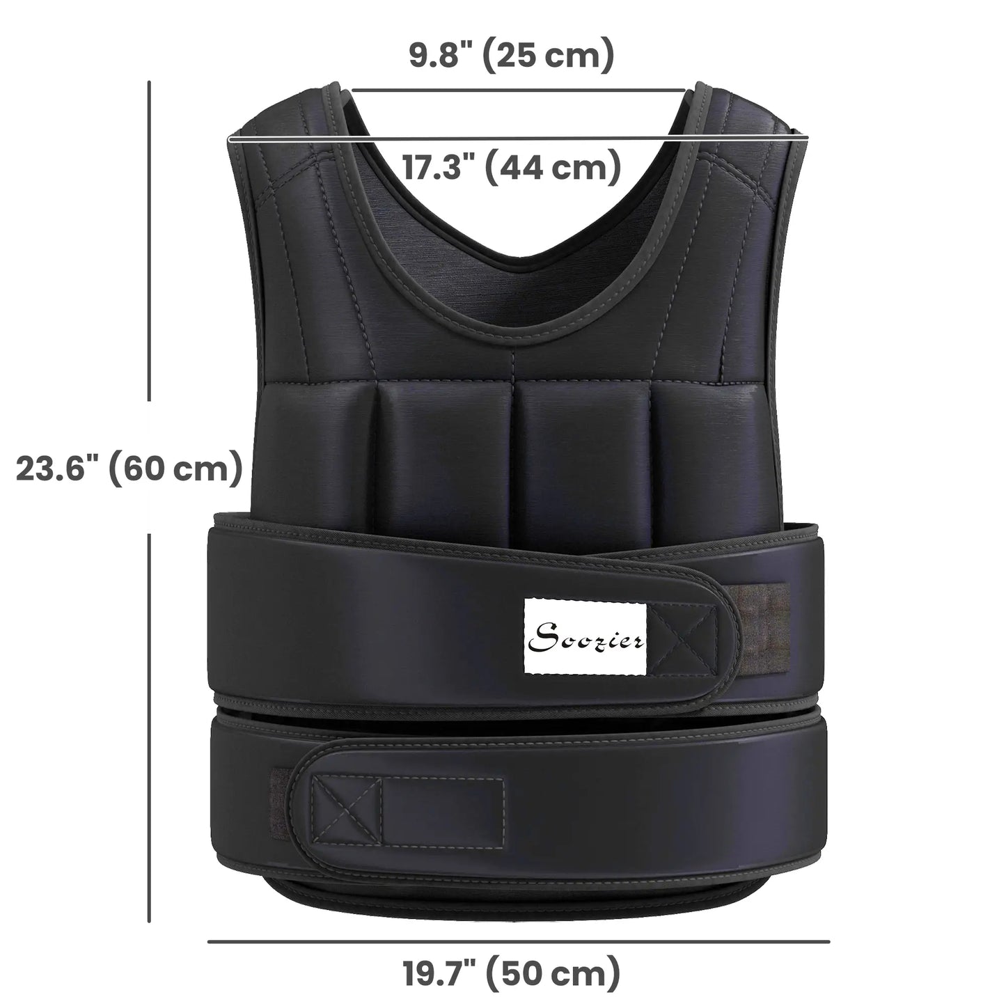 22lbs Weighted Vest, Adjustable Running Vest, 38 Weight Bags, Black Strength Training Equipment at Gallery Canada