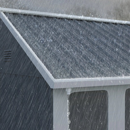 7' x 5.5' Metal Garden Shed, Outdoor Storage, Lockable Door, Dark Grey Sheds at Gallery Canada