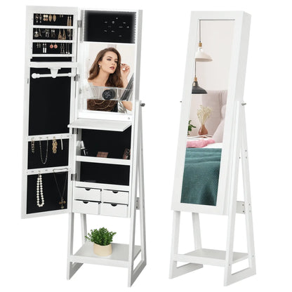 Jewellery Cabinet with Full-Length Mirror, White Jewellery Armoire & Jewellery Mirror Cabinets at Gallery Canada