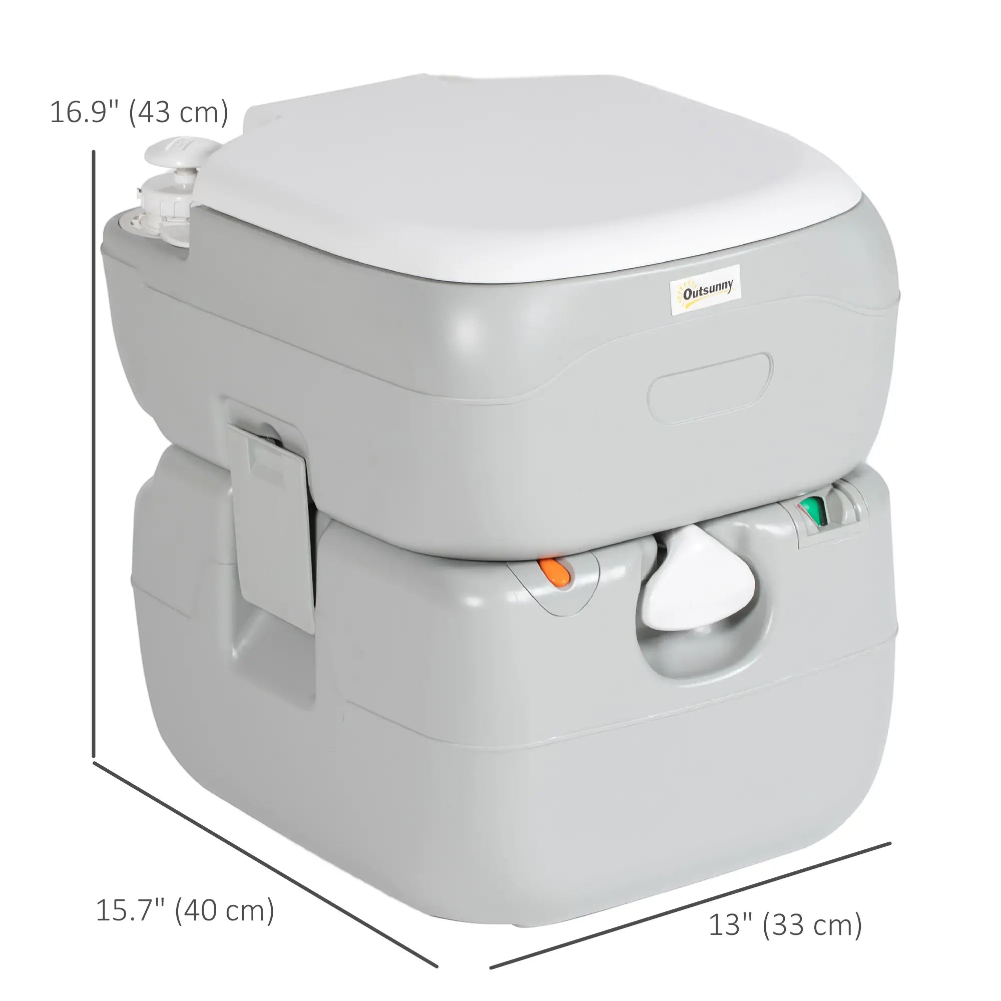5.8 Gallon Portable Toilet With Level Indicator, Anti-Leak Pump Camping Toilets at Gallery Canada