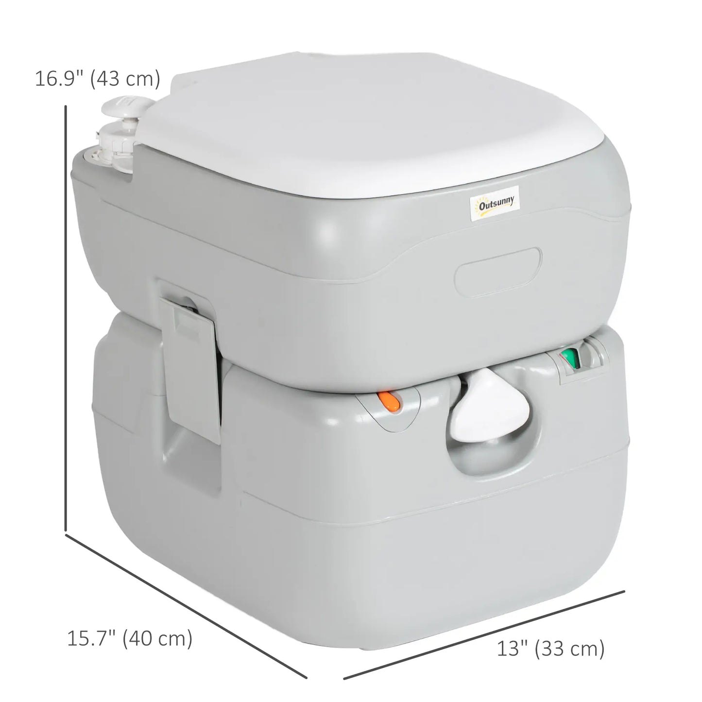 5.8 Gallon Portable Toilet With Level Indicator, Anti-Leak Pump Camping Toilets at Gallery Canada