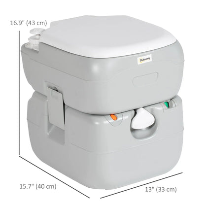 5.8 Gallon Portable Toilet With Level Indicator, Anti-Leak Pump Camping Toilets at Gallery Canada