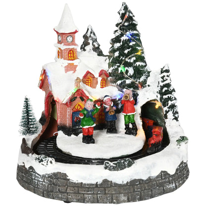 Desktop Christmas Village Houses, Rotating Train, Battery Operated, Multicolored Christmas Village Houses at Gallery Canada