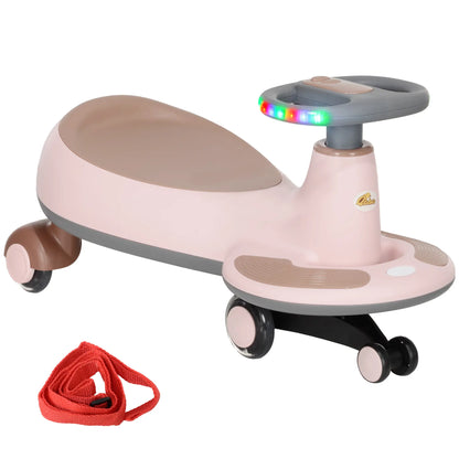 Kids Wiggle Car With Parent Rope, Music, Light, Pink Riding & Rocking Toys at Gallery Canada