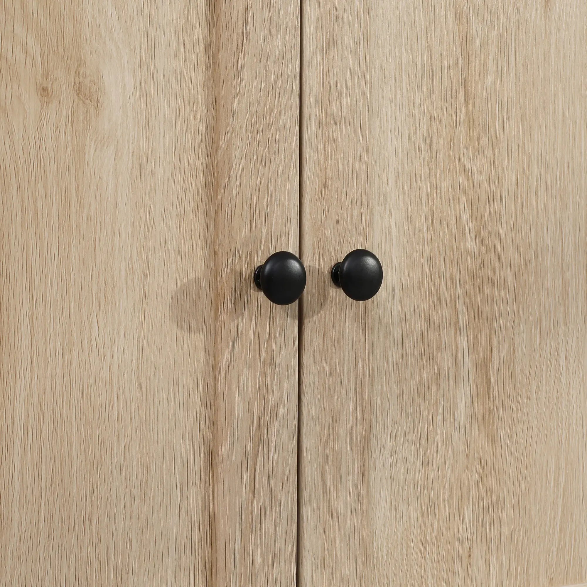 Modern Kitchen Pantry Cabinet, Freestanding with Adjustable Shelves, Oak Kitchen Pantry Cabinets at Gallery Canada