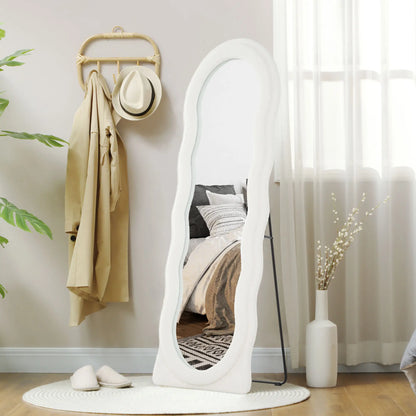 Floor Standing Mirror, Full Length, Leaning or Wall, Arched Top, White Full Length Mirrors at Gallery Canada