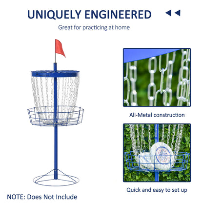 24-Chain Portable Disc Golf Basket, Easy Assembly, Lightweight, Deep Blue Baseball at Gallery Canada