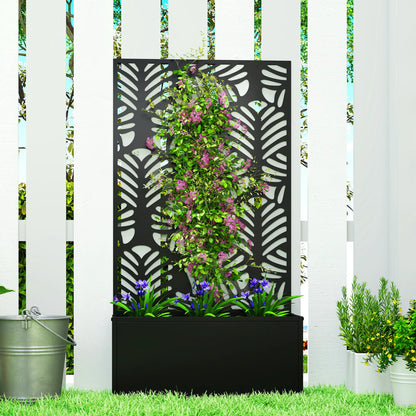 Metal Garden Bed With Trellis, Freestanding Or Wall Mounted Galvanized Planter Boxes at Gallery Canada