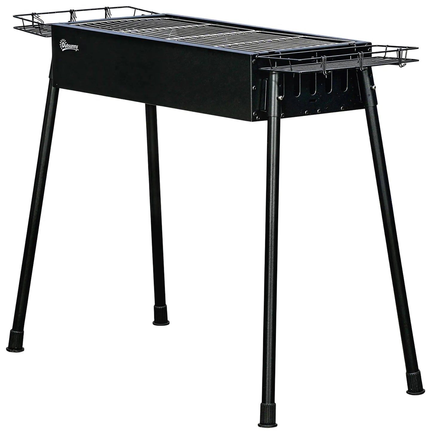 Portable Charcoal Grill With Side Baskets, Hooks, Nets, Black Charcoal BBQ Grils Black at Gallery Canada