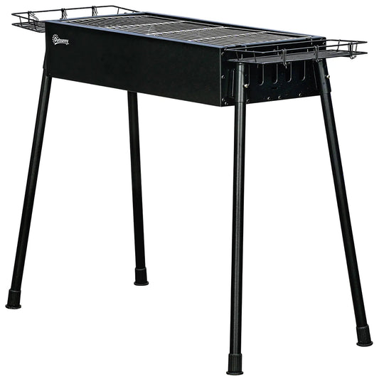 Portable Charcoal Grill With Side Baskets, Hooks, Nets, Black Charcoal BBQ Grils Black at Gallery Canada